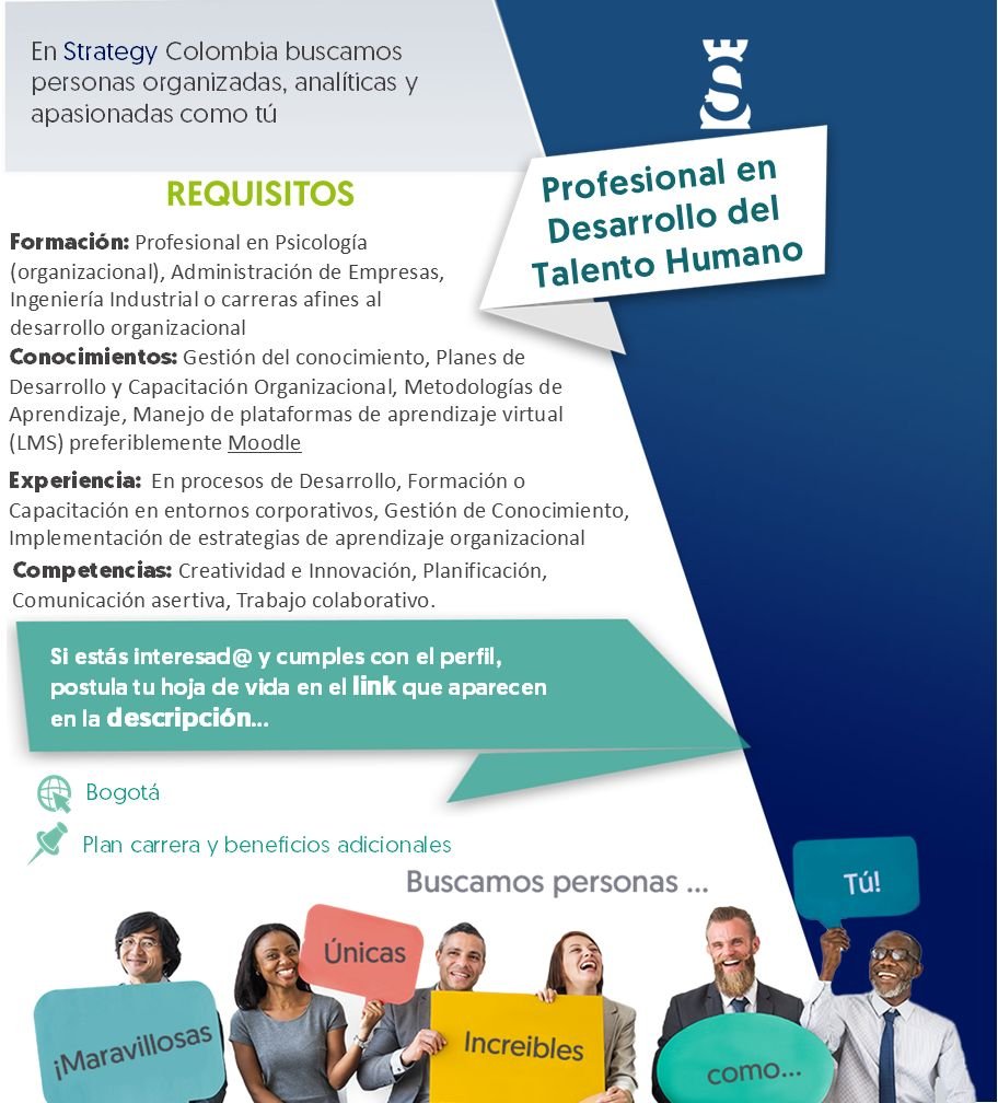 Profesional en desarrollo del talento humano